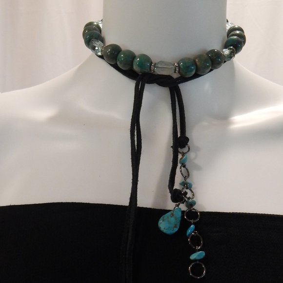 Tena Rae Custom size s/m TURQUOISE BELT/OR NECK PEICE - Picture 4 of 10